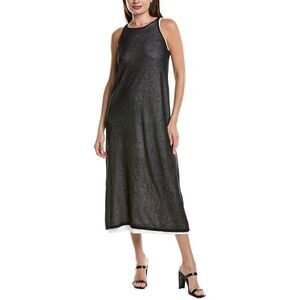 Kenneth Cole Womens Layered Sheer Maxi Dress, Black